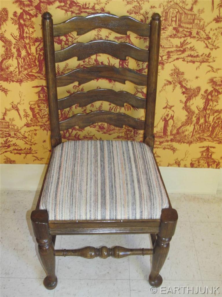 Ethan Allen Royal Charter Oak Ladderback Dining Room Side Chair 16 Picture 1 Of 12