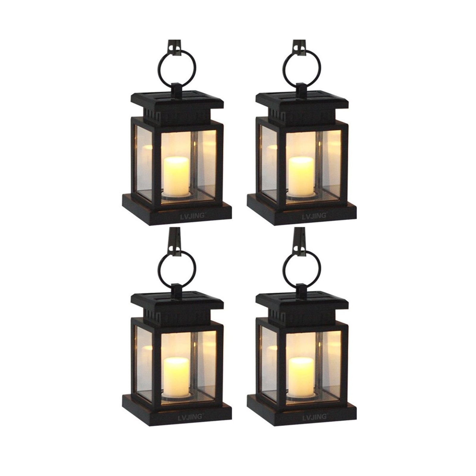 Led Lanterns Solar Mission Lantern Lvjing 4 Pack Vintage Hanging Picture 1 Of 7