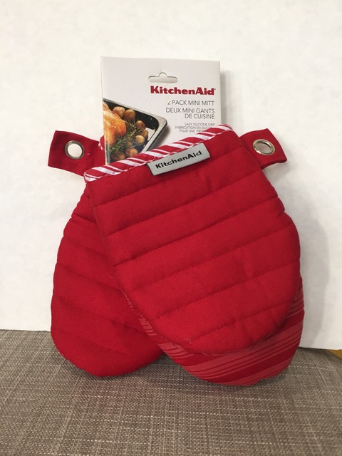 Kitchenaid 2 Pack Of Mini Oven Mitt Mitts Fire Red 100 Cotton Pot Kitchenaid 2 Pack Of Mini Oven Mitt Mitts Fire Red 100 Cotton New Pot