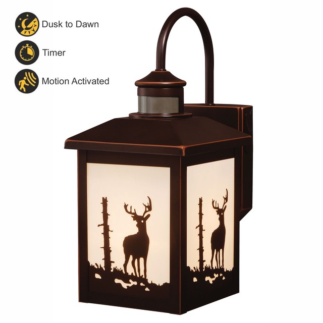 Vaxcel T0182 Bryce Outdoor Motion Sensor Wall Light In Burnished Bronze 8 Rustic Deer Bronze Outdoor Wall Light Dusk To Dawn Motion Sensor Vaxcel T0182