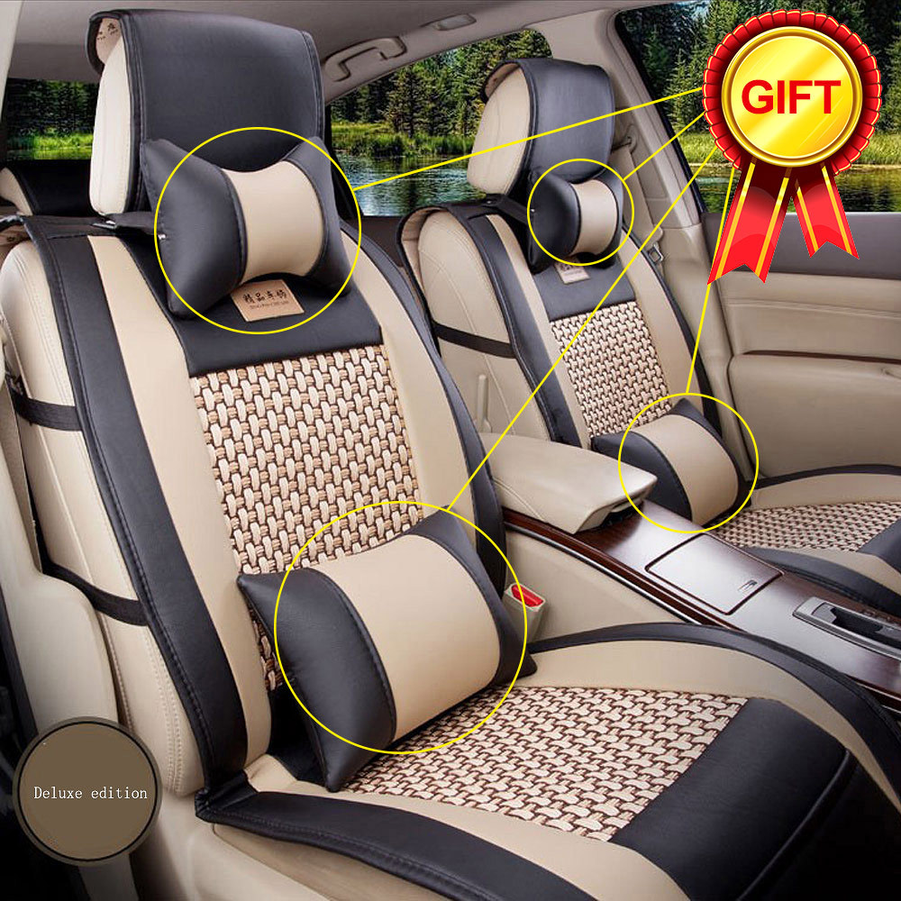 US PU Leather Cooling Mesh Full Car Seat Cover 5-seats Front Rear ... US PU Leather Cooling Mesh Full Car Seat Cover 5-seats Front Rear ...