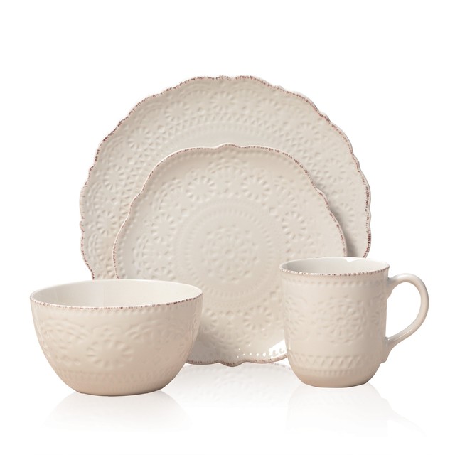 Pfaltzgraff Chateau Cream 16-piece Stoneware Dinnerware Set Service ... Pfaltzgraff Chateau Cream 16-piece Stoneware Dinnerware Set Service ...