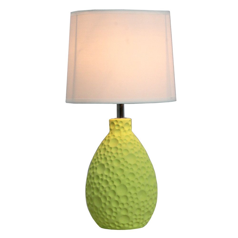 All The Rages Oval Ceramic 14 17 H Table Lamp With Drum Shade Green Picture 1 Of
