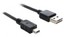 5m delock easy usb 2.0 kabel a (beidseitig verwendbar) an mini-b stecker schwarz