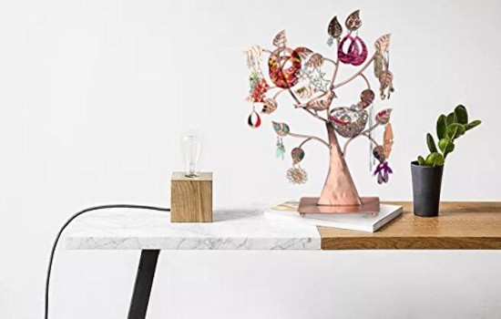 Finnhomy Nest Metal Earring Tree Jewelry Display Necklace Holder Tree Earring Nest Metal Jewelry Necklace Holder Bracelets Stand Organizer Antiqu