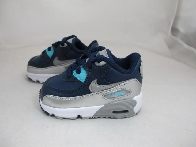 Nike Air Max 90 Girls' Toddler Binary Blue/matte Silver/vivid Sky ... BRAND NEW TODDLERS AIR MAX 90 LTR 833379-403