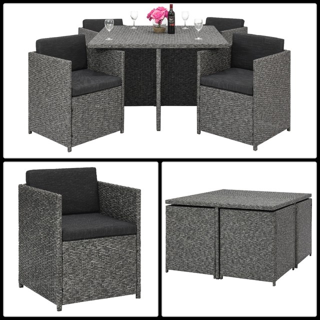 Outdoor Dining Sets For 4 Small Space Patio Furniture Wicker Table Outdoor Dining Sets For 4 Small Space Patio Furniture Wicker Table Chairs Gray