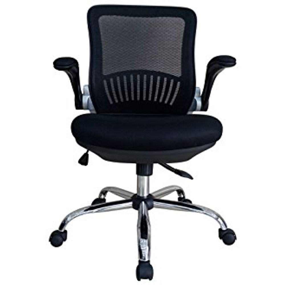 Magtec Mid Back Office Chair With Breathable Mesh Flip Up Nylon Arms Picture 1 Of 4