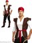 Mens Adult Pirate Fancy Dress Costume Outfit Caribbean Jack Sparrow Brown Man