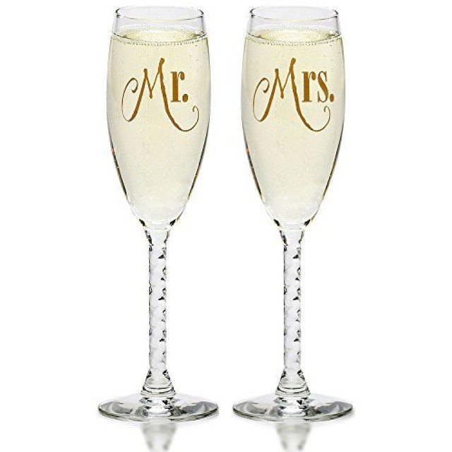 Mr And Mrs Gold Print Bride Groom Gl Wedding Champagne Mr Mrs Gold Wedding Champagne Flute Gles Elegant Toasting Set For Bride