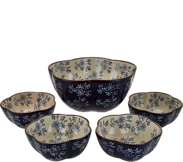 TEMPTATIONS Purple Floral Lace 5-piece Pasta Bowl Set | eBay TEMPTATIONS Purple Floral Lace 5-piece Pasta Bowl Set | eBay