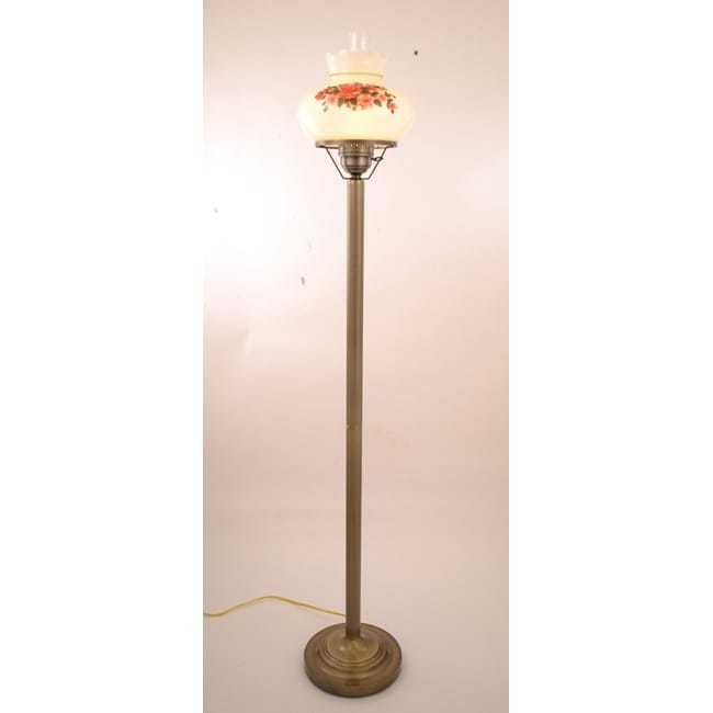 Fl Hurricane Antique Brass Finish Floor Lamp Picture 1 Of