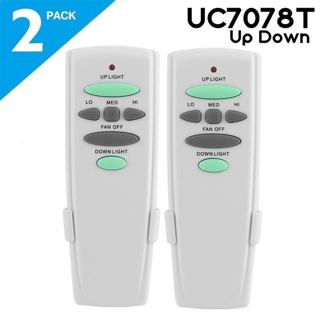 50x Replace For Hampton Bay Uc7078t Ceiling Fan Light Remote Control 2x Replace For Hampton Bay Uc7078t Ceiling Fan Light Remote Control Up Down Vip