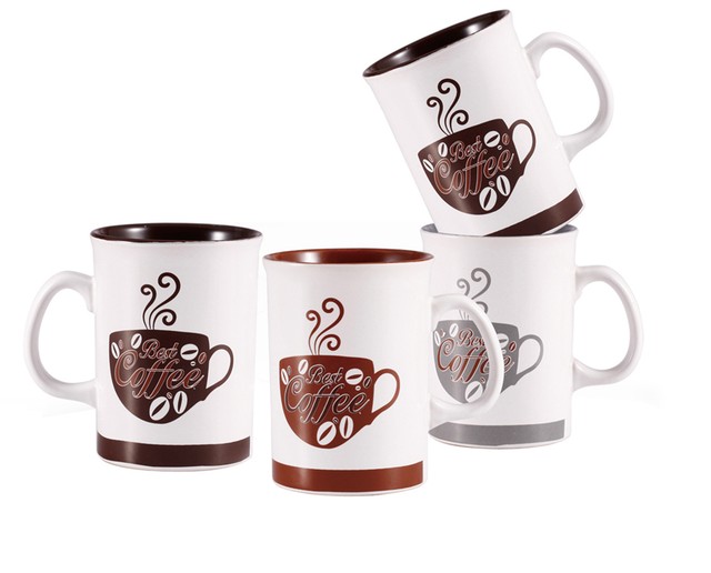 Wellberg Wb 12806 Coffee Mug Set 5 Pcs Stand Earthenware Drinking Wellberg Wb 12806 Café Pause 5 Piece Mug Set With Chrome Stand Tea Coffee Cups