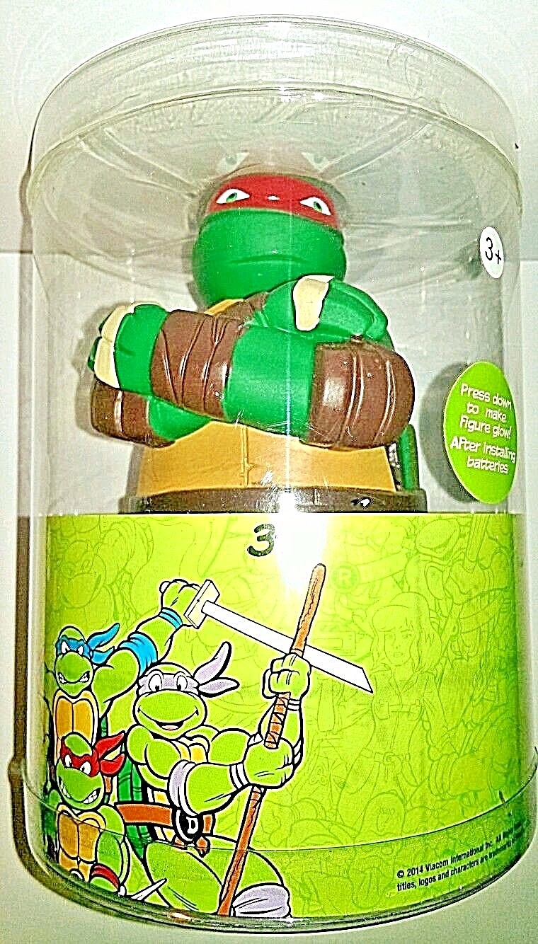Tmnt Teenage Mutant Ninja Turtles Figural Push Light Micheangelo Red Picture 1 Of 4