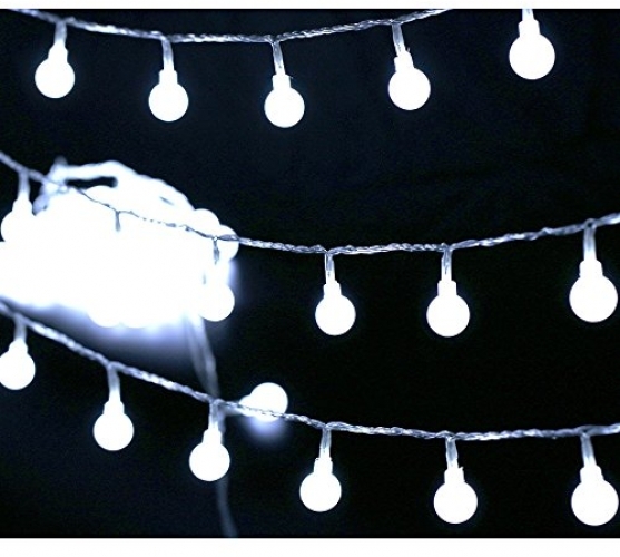 36ft Led Outdoor Globe String Lights Cool White Starry Ball Fairy 36ft Led Outdoor Globe String Lights Cool White Starry Ball Fairy 3 4 8