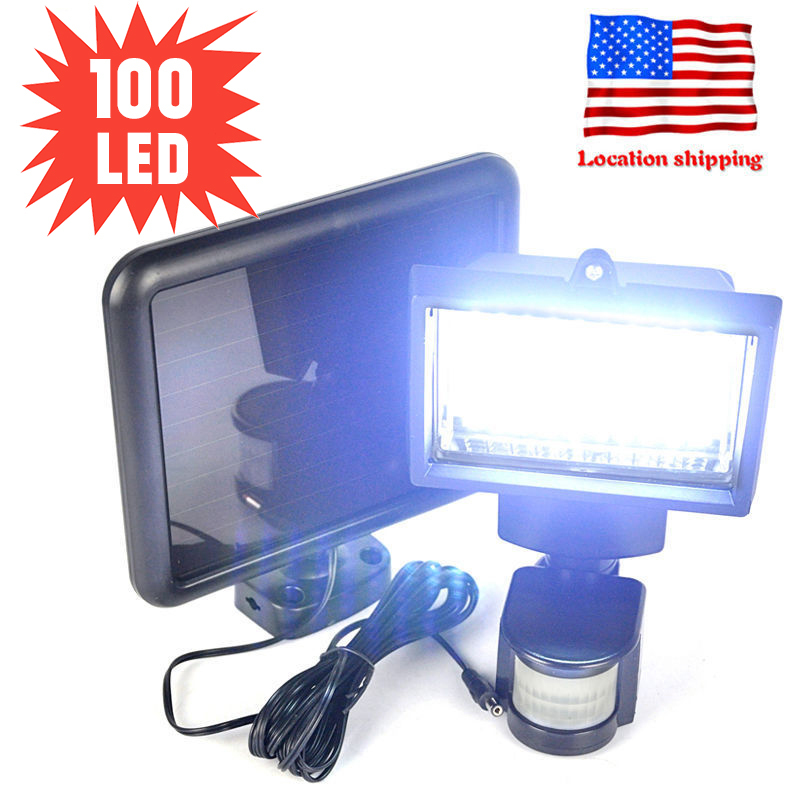 Waterproof 60 100led Solar Power Sensor Light Security Motion Garden Picture 3 Of 8