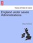 NEW England Under Seven Administrations. by Jr.... BOOK (Paperback / softback)