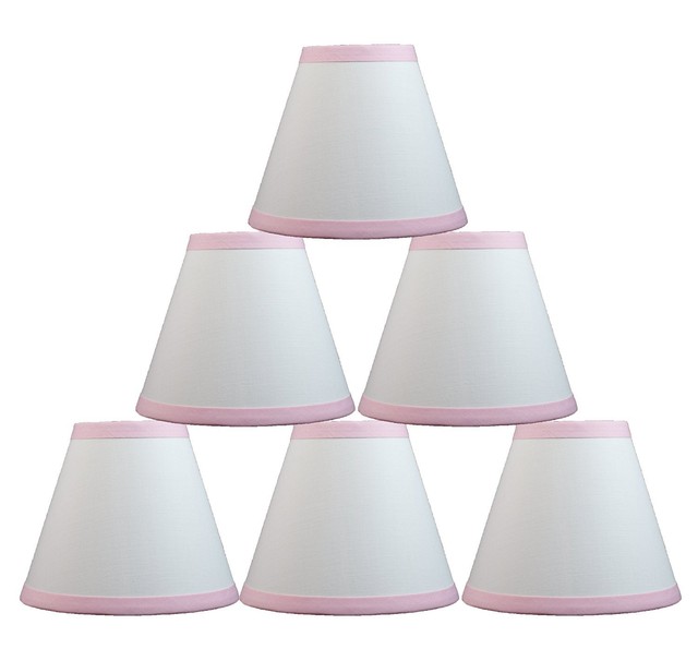 Urbanest White Cotton Chandelier Lamp Shade 6 Inch Hardback Clip On Picture 2 Of