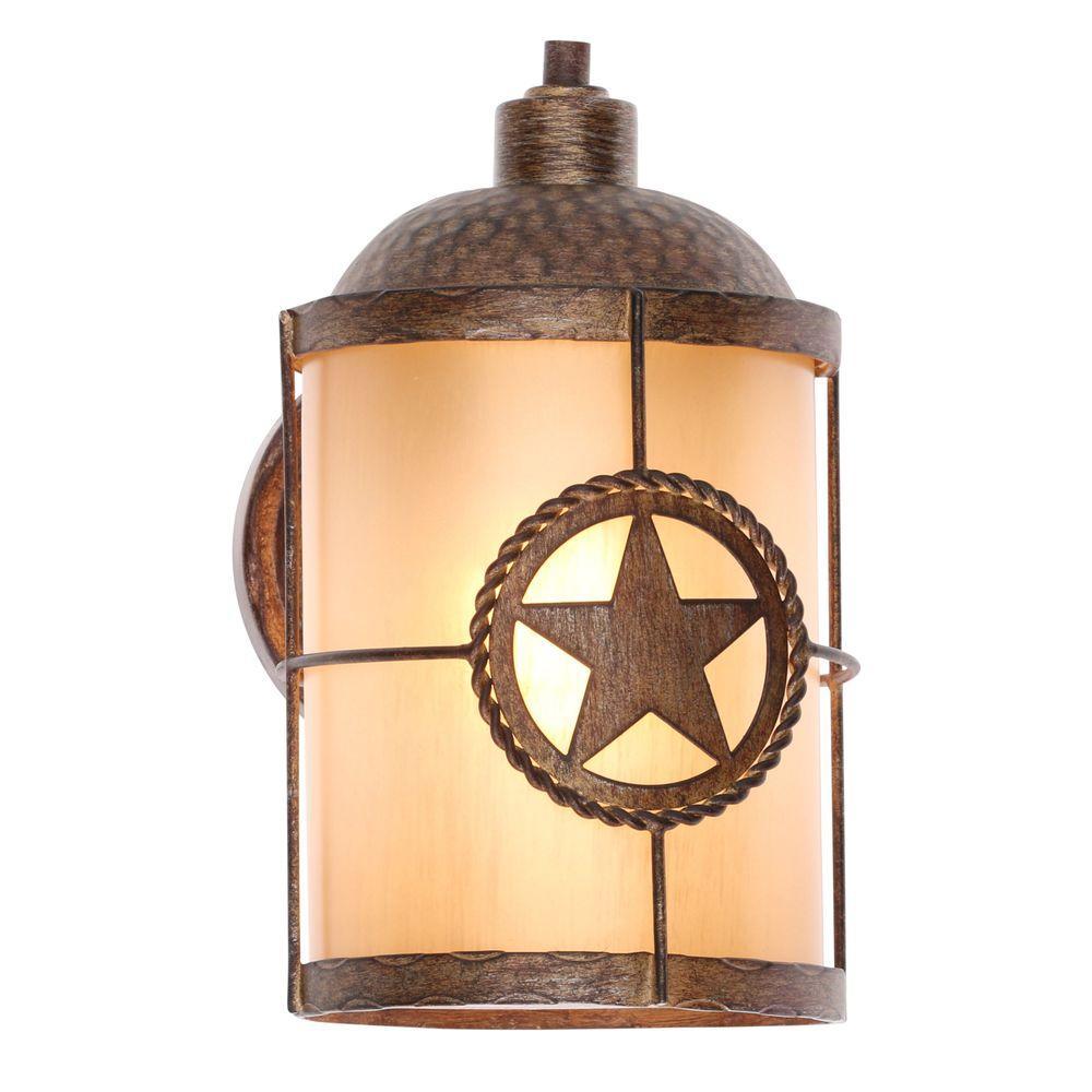 Hampton Bay Lone Star Wall Mount 1 Light Outdoor Desert Sands Picture 1 Of 4