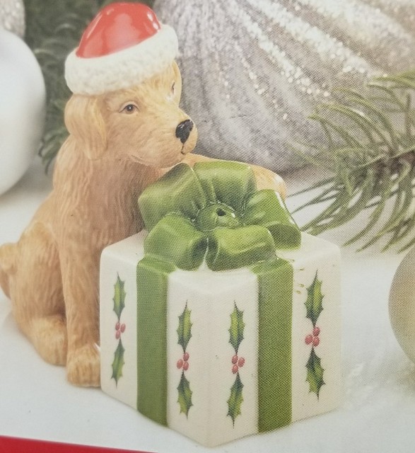 lenox holiday christmas dog present lab salt and pepper shakers is macy s open on christmas