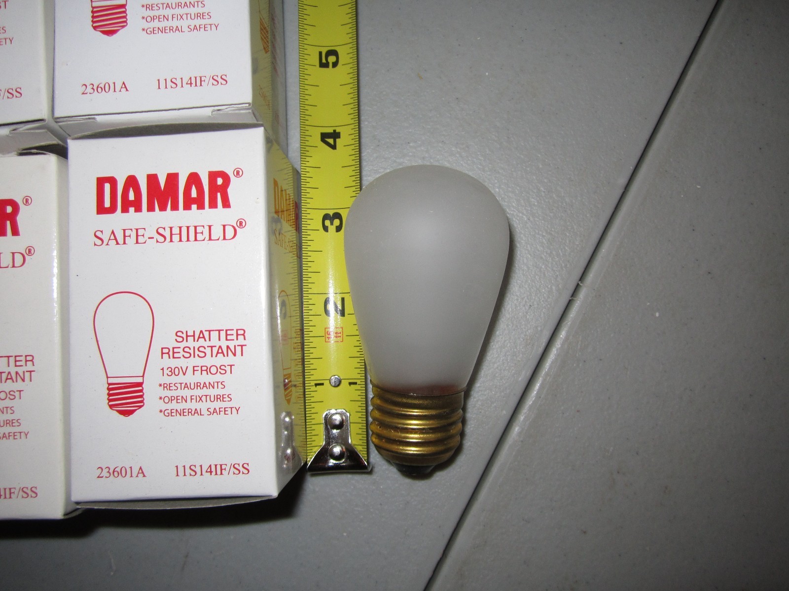 6 Damar 11w Incandescent Frosted Shatter Resistant Light Bulbs Brand New T