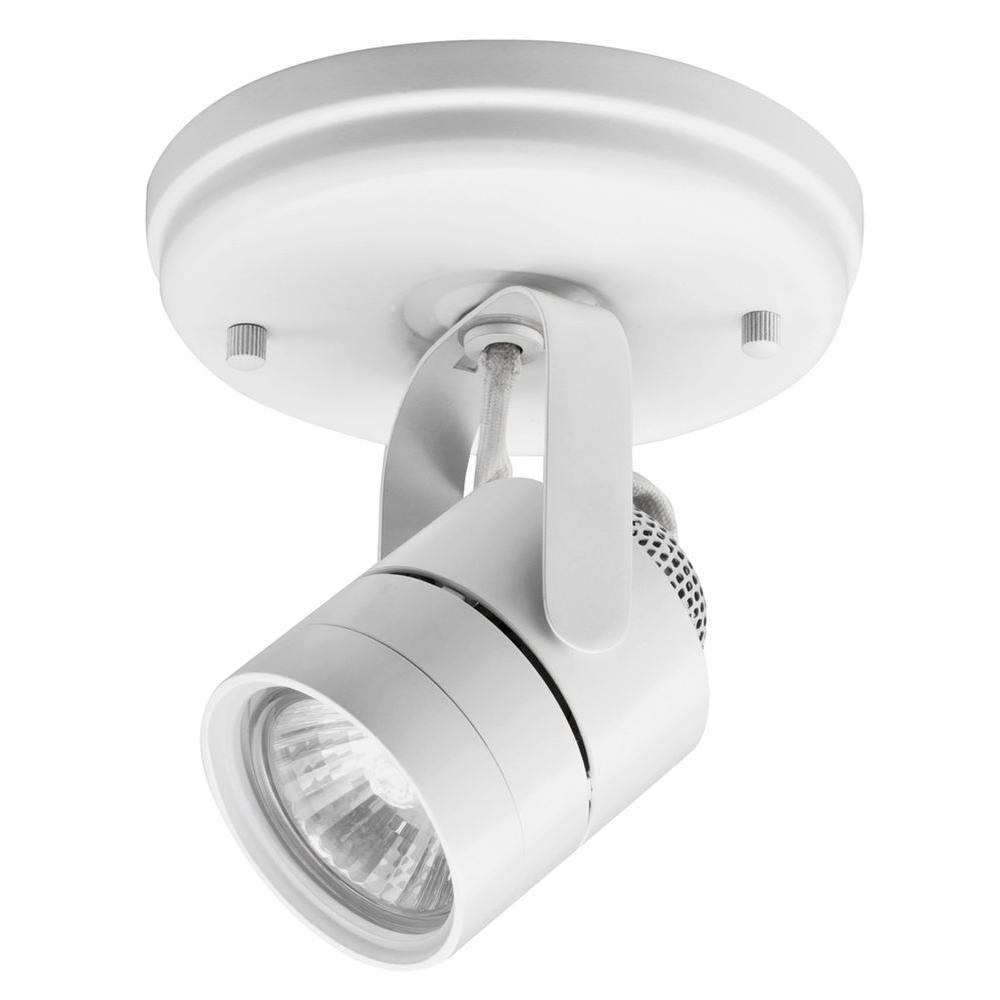 Lithonia Lighting Ltkmsbk Mr16gu10m4 Matte White 1 Light Round Track Picture 1 Of