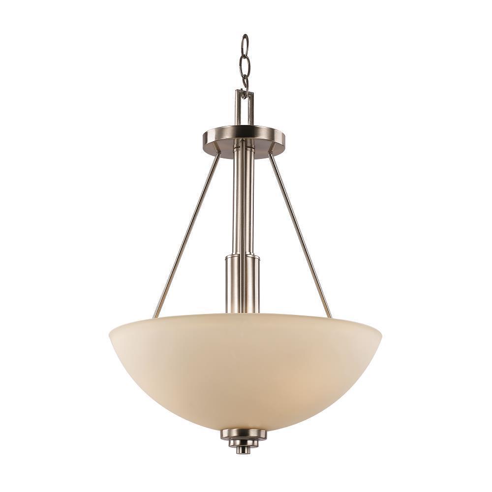 Trans Globe Lighting 70528 Bn Brushed Nickel Mod Space 3 Light Bowl Picture 1 Of