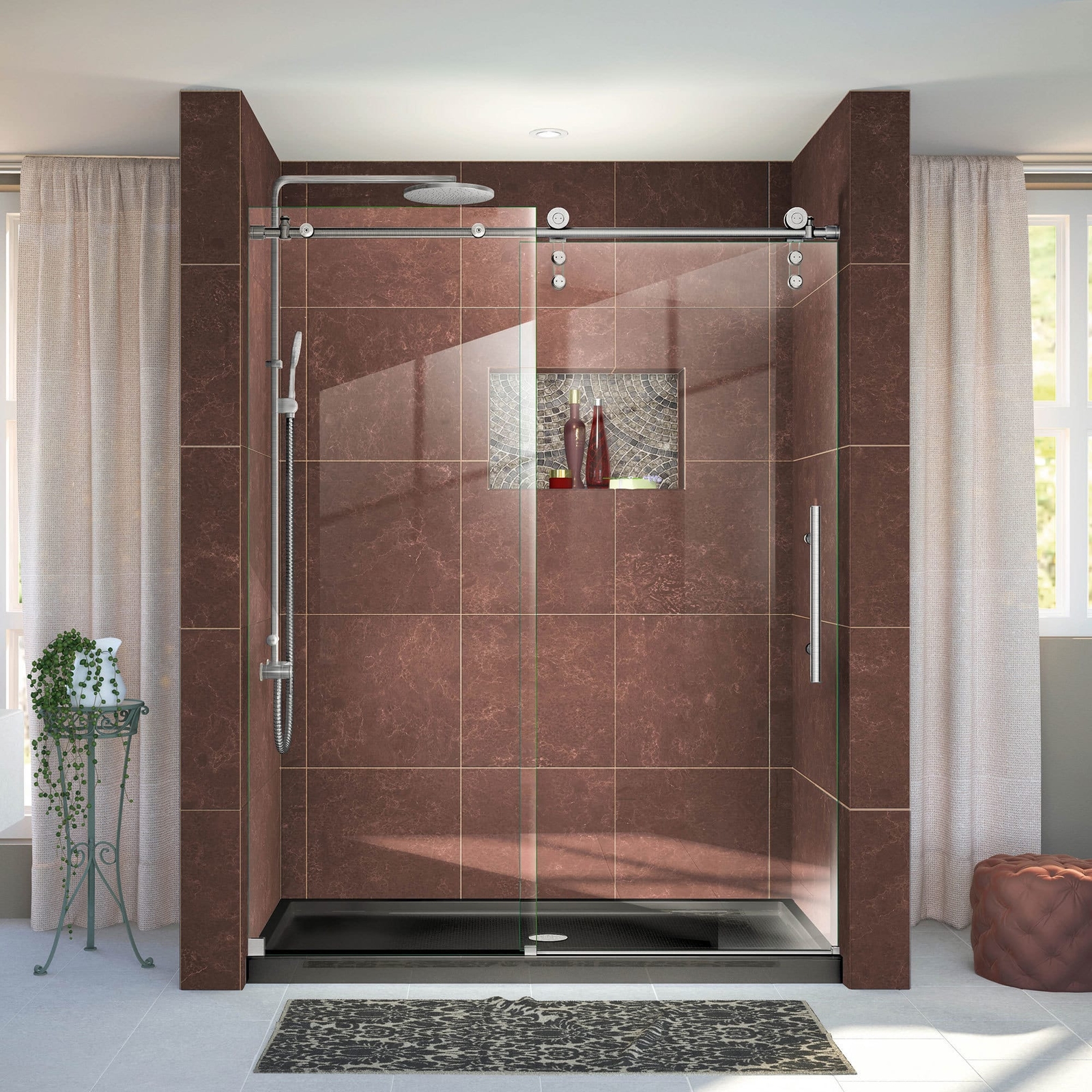Dreamline Enigma Z 56 To 60 Inch Fully Frameless Sliding Shower Door Picture 1 Of 5