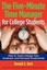 The Five-Minute Time Manager for College Students by Berk, Ronald A. -Paperback