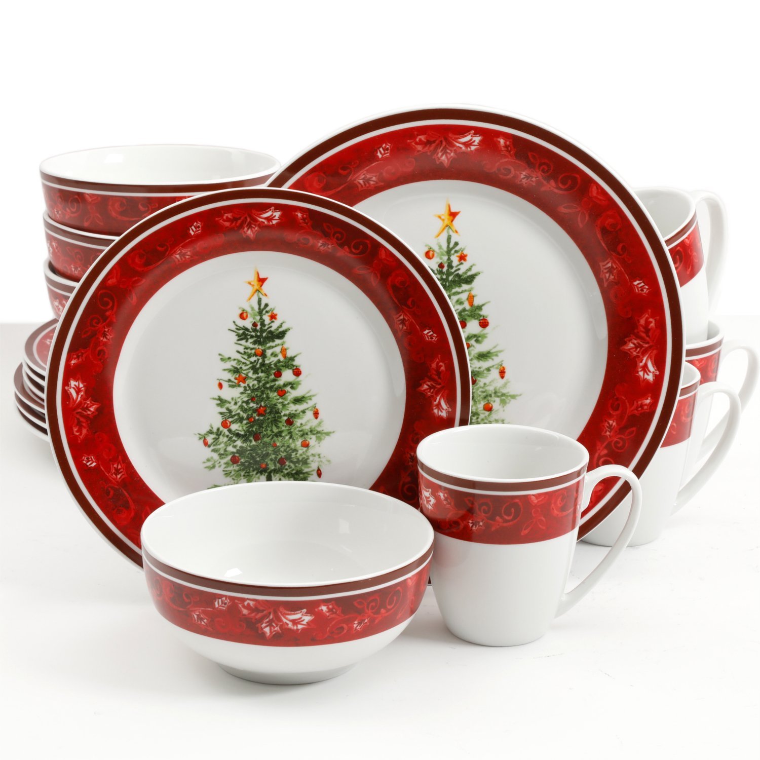 Christmas Tree Dinnerware Sets Vintage Royal China USA Christmas ... Christmas Tree Dinnerware Sets Vintage Royal China USA Christmas ...