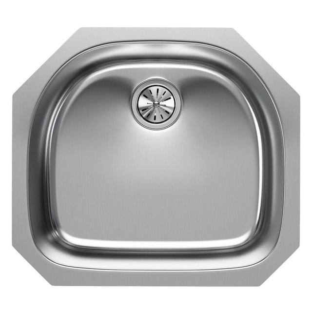 Elkay Eguh2118 Single Bowl Undermount Stainless Steel Kitchen Sink Elkay 24 In Undermount Stainless Steel Single Bowl Kitchen Sink Eguh2118