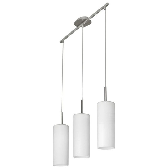 Eglo Troy 3 Light 59 In Hanging Matte Nickel Island Fixture Troy 3 Light Matte Nickel Hanging Island Fixture