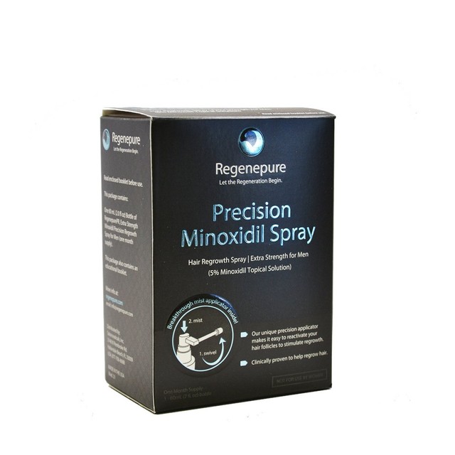 Regenepure Precision 5 Minoxidil Spray Hair Regrowth Treatment For Regenepure Precision 5 Minoxidil Spray Treatment For Men 2 Oz 60 Ml