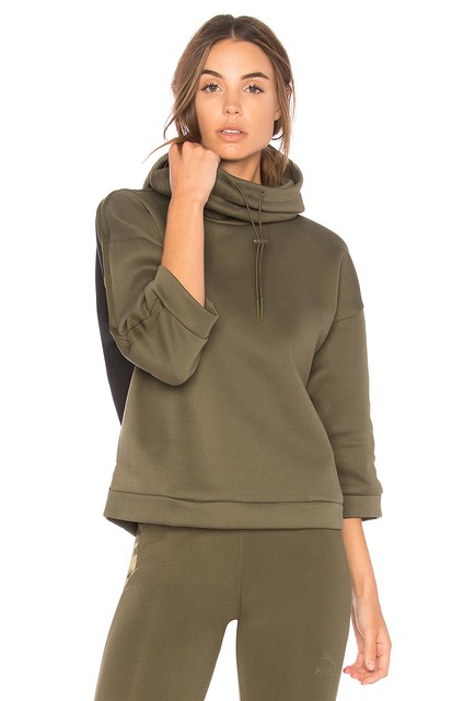 PUMA Evolution Tape Funnel Neck Hoodie M Olive Night | eBay Puma Women's Funnel-Neck Crew Hoodie (Olive Night) Sz M, NEW NWT