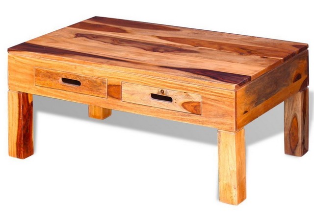 Wooden Coffee Table Solid Handmade Sheesham Wood Tables Drawers Wooden Coffee Table Solid Handmade Sheesham Wood Tables Drawers Storage Waxed
