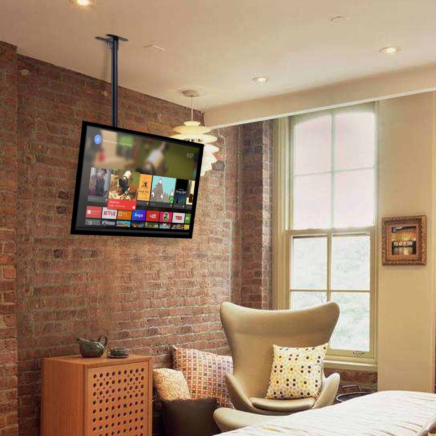 Simbr Tv Ceiling Mount Bracket Adjustable Full Motion Quick Simbr Tv Ceiling Mount Bracket Adjustable Full Motion Quick Installation For