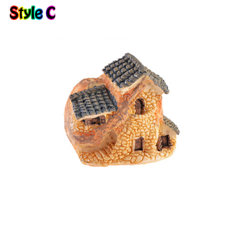 8 Types Micro Cottage Landscape Resin Decoration Stone Doll House Picture 7 Of