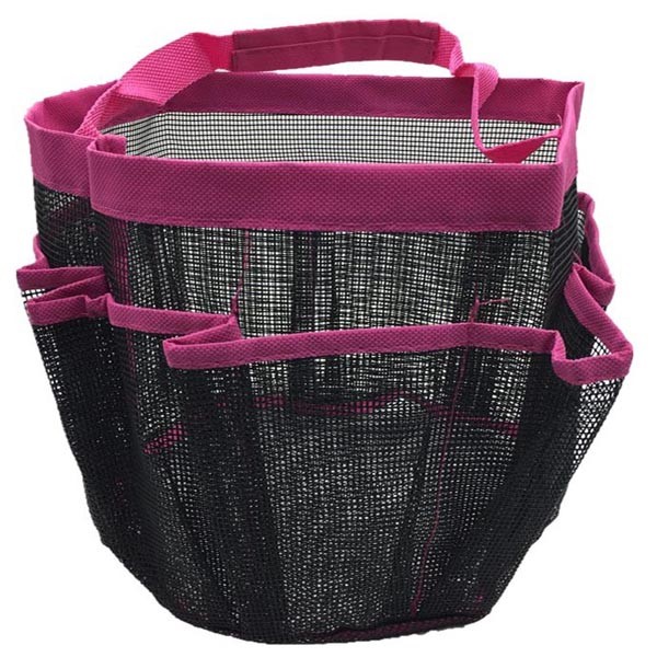 Mesh Shower Caddy Quick Dry Tote Bag Bath Organizer With 8 Storage Mesh Shower Caddy Quick Dry Tote Bag Bath Organizer With 8 Storage Compartments Pink