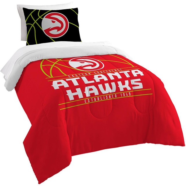 Atlanta Hawks Comforter Set Nba 2pc Twin Bed Official Licensed Team The Northwest Company Atlanta Hawks Reverse Slam Twin Comforter Sham Set