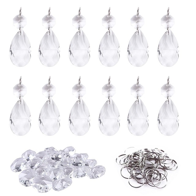Antique Vintage Chandelier Prisms Crystals Tear Drops Replacement Parts 12 Pcs Antique Vintage Chandelier Prisms Crystals Tear Drops Replacement Parts 12 Pcs
