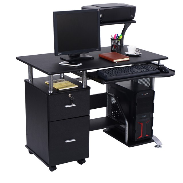 Computer Desk Pc Laptop Table Workstation Home Office Furniture W Computer Desk Pc Laptop Table Workstation Home Office Furniture W Printer Shelf