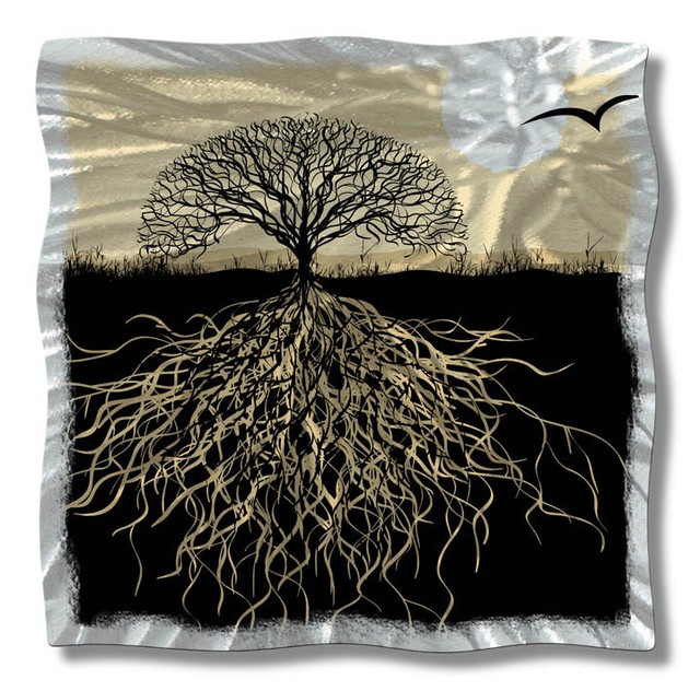Abstract Metal Wall Art Landscape Home Decor Tree Roots Modern Sculpture Abstract Metal Wall Art Landscape Home Decor Tree Roots Modern Sculpture