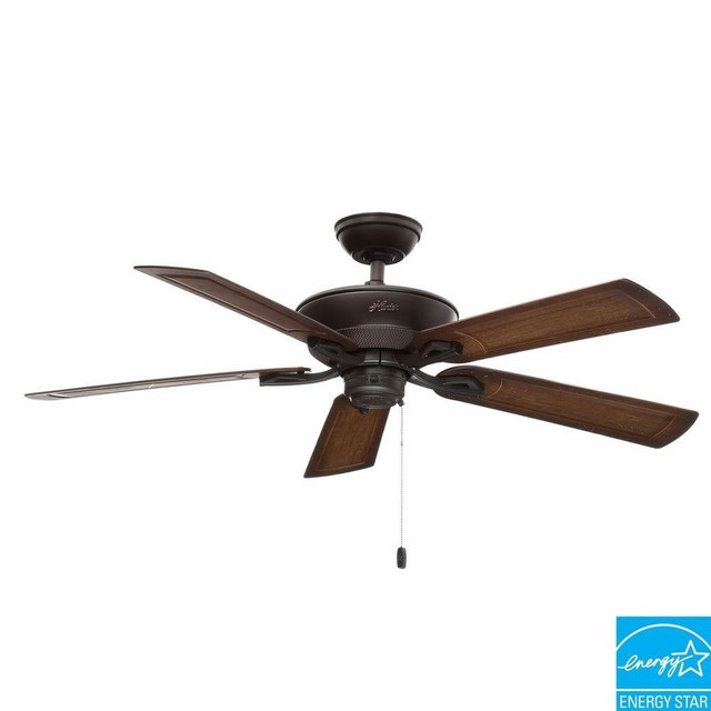 Rated Ceiling Fan Hunter Caicos Indoor Outdoor Bronze Wet 52 In Wet Rated Ceiling Fan 5 Blade Indoor Outdoor 3 Sd Reversible Pull Chain