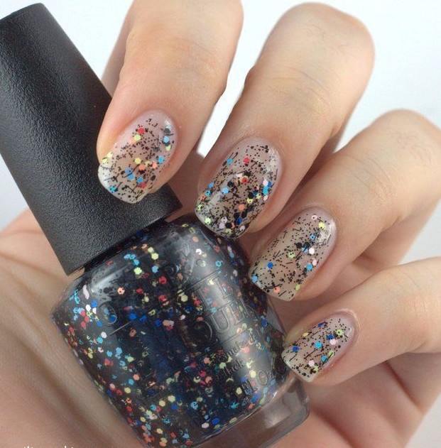 Opi Peanuts To Be Or Not Beagle Colorful Black Glitter Nail Opi Peanuts To Be Or Not Beagle Colorful Black Glitter Nail Polish