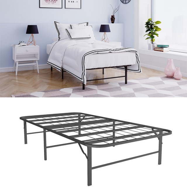 Platform Bed Frame Twin Xl Size Mattress Foundation Metal Base Platform Bed Frame Twin Xl Size Mattress Foundation Metal Base Bedroom Furniture