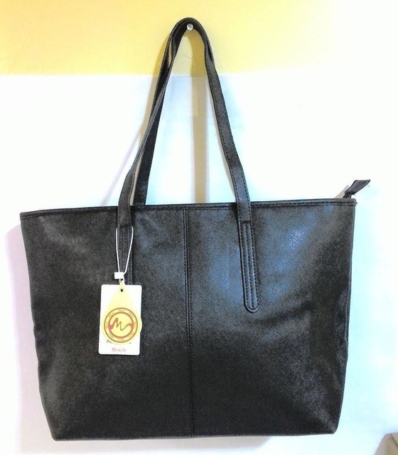 Minch 906 Pu Leather Designer Tote Handbags Shoulder Bags For Women Minch Pu Leather Designer Tote Handbags Shoulder Bags Black Size 27 X34 X8