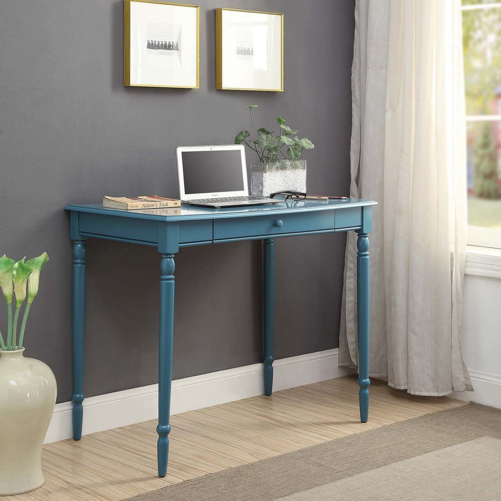 Convenience Concepts French Country Computer Desk In Blue Ebay Picture 1 Of