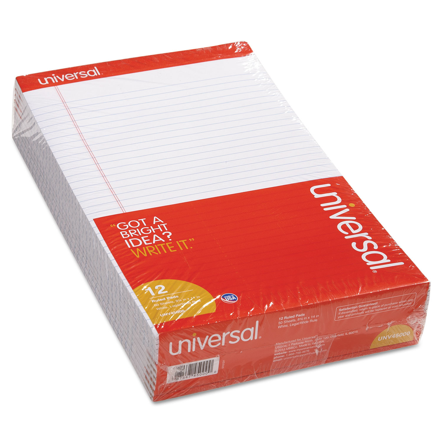 Universal Office Products 45000 Perforated Edge Writing Pad Ebay Picture 1 Of
