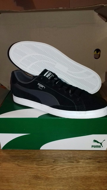 Puma Match Vulc 2 Regno Unito da uomo 11 Nero/asfalto nuovo con scatola Puma Match Vulc 2 Regno Unito da uomo 11 Nero/asfalto nuovo con scatola